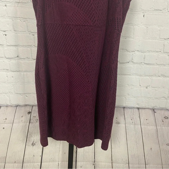 Free People Maroon Knit Mini Dress Size Small - Picture 5 of 6